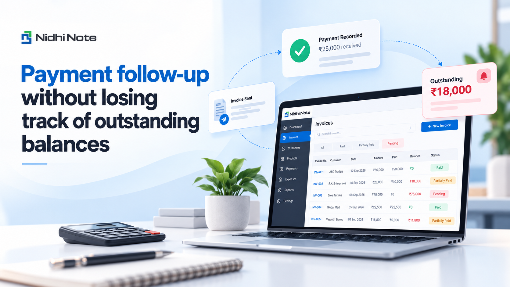 Payment follow-up without losing track of outstanding balances